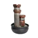 Resin Indoor Tabletop Fountain with LED Light-15.7"H