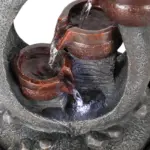 5-Tiered Resin Indoor Tabletop Fountain with LED Lights-15.7"H