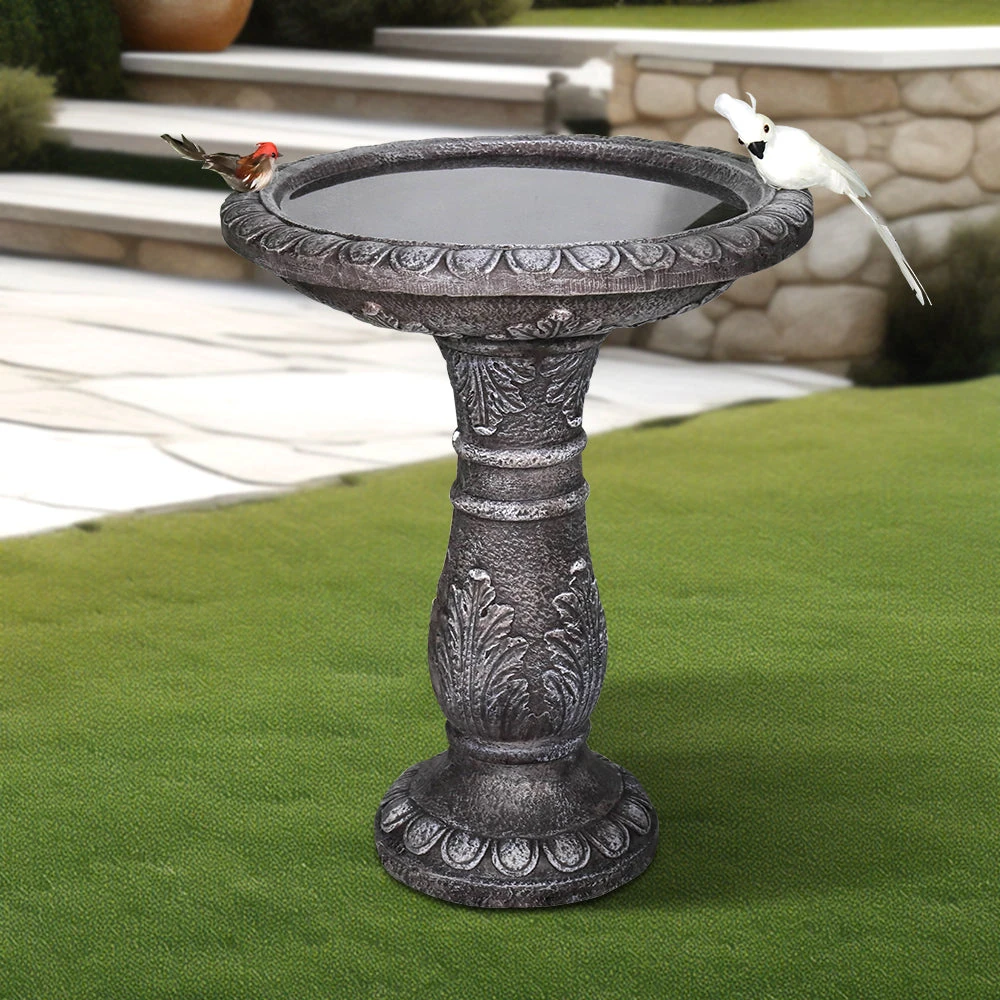 product_image_1765565240 24.4"H-Fibre Reinforced Concrete Garden Birdbaths with Pedestal