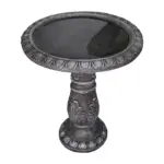 24.4"H-Fibre Reinforced Concrete Garden Birdbaths with Pedestal