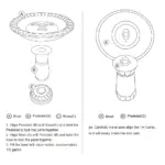 22" Fiber Concrete Antique Pedestal Birdbath | Outdoor Faux Stone